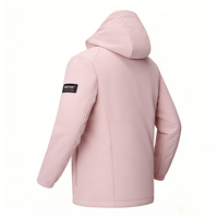 Veste Softshell Safari Intégrée Unisexe Personnalisable à Capuche Zippée Unie pour Homme, Imperméable, Rembourrée, avec Broderie
