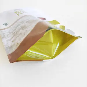 Personal isierte 1kg wieder versch ließbare Plastik beutel Weizen Mais Wegerich Backmehl Verpackungs tasche mit benutzer definierten Logo gedruckt