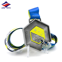 Longzhiyu 17 ans fabricant argent or Bronze médaille gravée nickelée médaille forme personnalisée Marathon course médailles sportives