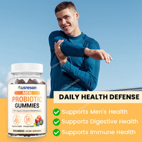 Ausreson OEM Probiotiques Gommes Complément Alimentaire 500 Milliards Soutien Prébiotique Santé Digestive Vitamines Probiotiques Gommes pour Hommes