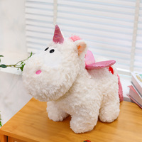 Nouvelle Peluche Licorne Gemini aux Grandes Yeux, Ailes d'Amour, Poney Arc-en-ciel, Mignonne Poupée Tianma pour le Commerce Extérieur
