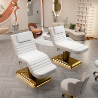 Lit de Beauté Électrique de Luxe à 3 Moteurs pour Soins du Visage, Lit pour Extensions de Cils, Table de Massage et de Traitement pour Salon de Beauté
