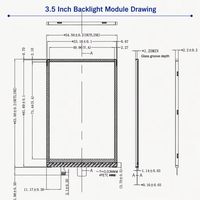 Module d'écran LCD TFT ultra-fin de 3,5 pouces à haute luminosité 4000 cd/m² avec rétroéclairage LED BLU pour affichage lisible en plein soleil dans le secteur industriel