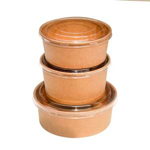กล่องอาหารกระดาษคราฟท์สีขาวน้ำตาลสำหรับขายส่ง เกรดอาหาร แบบกำหนดเอง สำหรับใส่อาหารกลางวัน - Product Image 1