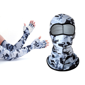 Cycling Arm Sleeves And Face Mask Combo Ice Silk UV Protection Breathable Unisex Outdoor Gear - Product Image 4