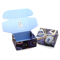 Boîtes d'expédition en carton ondulé brun kraft avec fermeture éclair, impression de logo personnalisé, adhésives, noires, pour l'e-commerce