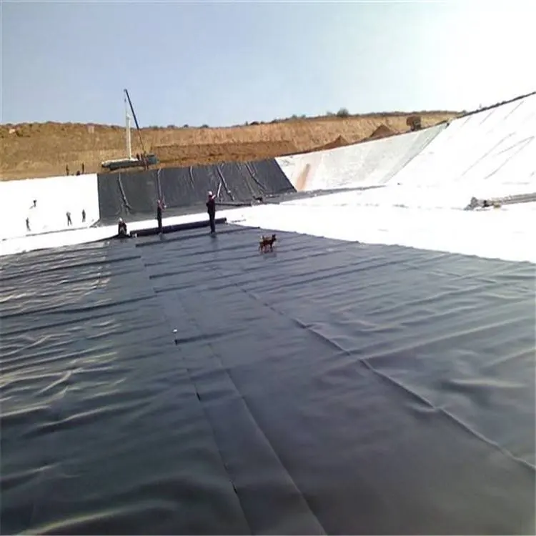 2 mm hdpe geomembrane for slurry lagoon reservoir dam canal channel river bank artificial pond lining