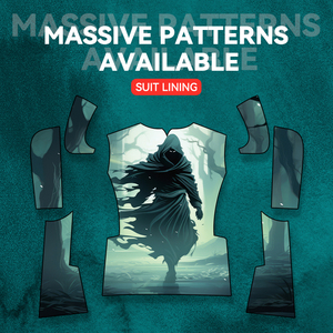 Lót áo chất lượng cao in họa tiết, lót áo vest lụa in kỹ thuật số họa tiết Ninja - Product Image 3