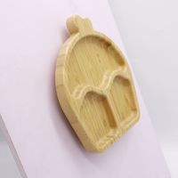 Fabricant de vaisselle écologique pour enfants Assiette d'alimentation pour bébés Assiette divisée en bambou pour enfants tout-petits