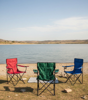 Usine Couleur Personnalisée Logo Design Camping En Plein Air Randonnée Pique-Nique Voyage Léger Plage Jardin Pelouse Chaise Portable Pliante