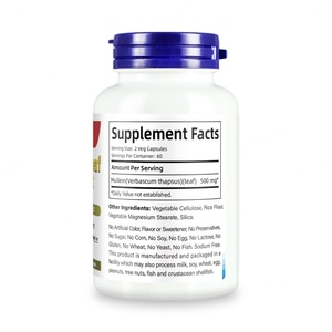 Suplemento de Extracto de Hoja de Gordolobo de Fabricante OEM para Adultos, Apoya la Salud Pulmonar, Mejora la Inmunidad, Cápsulas Herbales de Hoja de Gordolobo - Product Image 6