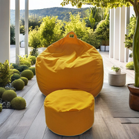 Pouf pliable moderne, repose-pieds ottoman européen imperméable en tissu pour salon, avec housse amovible, pour extérieur