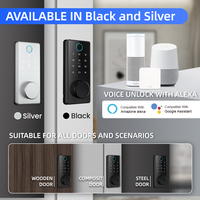 Serrure de porte intelligente électronique Locstar Security avec code numérique, biométrique, empreinte digitale, pour portes en bois