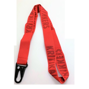 <span class=keywords><strong>Porte</strong></span>-clés <span class=keywords><strong>personnalisé</strong></span> de lanière de <span class=keywords><strong>cou</strong></span> de logo de broderie tissée magique avec le crochet noir d'aigle - Product Image 2