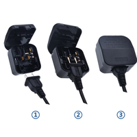 Adaptateur de voyage USA Japon Type-A vers Royaume-Uni/Arabie Saoudite/Émirats arabes unis avec fusible 13A, matériaux en laiton et ABS, usage industriel et hospitalier