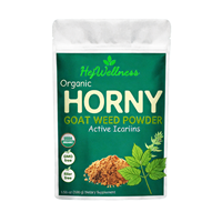 Poudre d'Epimedium Brevicornum (Horny Goat Weed) OEM pour adultes, 100 grammes, certifiée ISO, stimulant énergétique et immunitaire