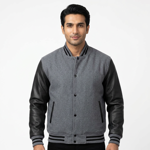 Veste de sport Performance avec manches en cuir, intérieur doux, construction durable, mouvement fluide, coupe flexible, style sportif élégant - Product Image 1