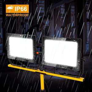20000 Lumen LED <span class=keywords><strong>Lampe</strong></span> de Travail 200W Double Tête Support Télescopique Trépied Étanche IP66 <span class=keywords><strong>Lampe</strong></span> Interrupteur Individuel Réglable - Product Image 6