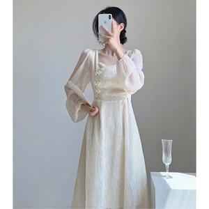 Fabbrica autunno senso del design quotidiano gentile stile tradizionale cinese signore qipao <span class=keywords><strong>han</strong></span> elemento lungo abito da notte cheongsam per le donne - Product Image 2