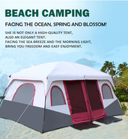 Tente de toit de camping de luxe de haute qualité, trois chambres, salon, convertible en abri de plein air, imperméable 2000-3000 mm