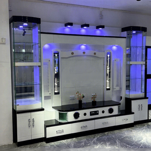 Meuble de salon de luxe au design européen avec vitrine et meuble TV 65 pouces – Offre spéciale - Product Image 1