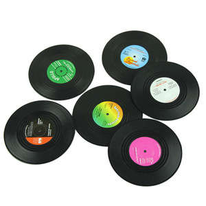 Đồ Uống Hấp Thụ Mới Lạ 6 Miếng Đế Lót Đĩa Vinyl Bảo Vệ Hiệu Quả Của Máy Tính Để Bàn - Product Image 2