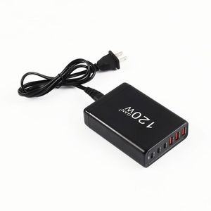 อะแดปเตอร์ชาร์จเร็ว High Speed 120W Gan Charger Type-C ชาร์จเร็ว 6 พอร์ต สำหรับเดินทาง ชาร์จเร็วพิเศษสำหรับแล็ปท็อปและโทรศัพท์มือถือ - Product Image 5