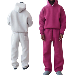 Hoodies Personalizados de Designer de Alta Qualidade para Homens, Conjunto de <span class=keywords><strong>2</strong></span> Peças Oversized com Lavagem Ácida - Product Image 5