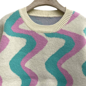 Suéter de Punto Personalizado YIYU con Logotipo para Mujer, Diseño Jacquard, Prenda de Punto para <span class=keywords><strong>Dama</strong></span>, Suéter de Punto para Chicas, Top de Punto Suave como la Mantequilla, OEM ODM - Product Image 2