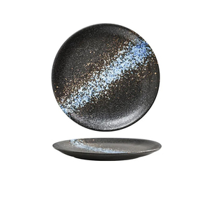 Vajilla de Porcelana Negra Mate Ecológica de Estilo Japonés, Platos de Sushi de Cerámica Antigua, Platos para Servir de 6/8/10 Pulgadas - Product Image 4
