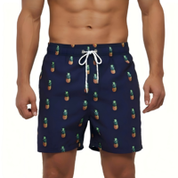 Celana Pendek Pria Cepat Kering, Lembut, Bernapas, Ringan, Tahan Lama, Panjang 5 inci hingga Lutut, Motif Digital Camo/Cetak Warna-Warni, Anti-Gesekan, Lapisan Ganda