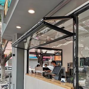 Ventana de Servicio Deslizante Plegable Vertical Insonorizada de Aluminio Moderno Fuxing, Personalizable, para Restaurantes - Product Image 5