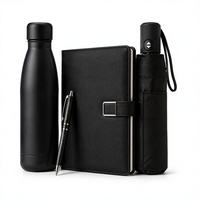 Ensemble cadeau personnalisé avec logo, bouteille d'eau en acier inoxydable, carnet, stylo, parapluie, cadeau d'entreprise
