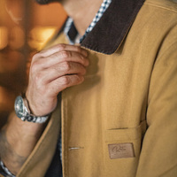 Manteau long homme Maden Michigan Trench-coat grande taille rétro style workwear, coupe oversize américaine, tendance printemps 2026