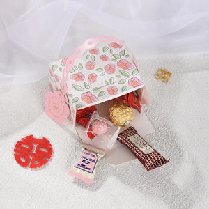 CSMD المصنعين الصينيين حفل زفاف الديكور الجملة الشوكولاته التعبئة والتغليف الوردي الحسانات مربع لباب الزفاف الهدايا - Product Image 5