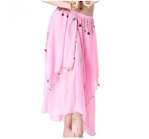 Jupe longue classique en mousseline faite à la main avec paillettes pour la <span class=keywords><strong>danse</strong></span> du ventre indienne, respirante et à taille naturelle - Product Image 5