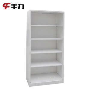 ชั้นวางหนังสือเหล็ก/ตู้เก็บเอกสารโลหะสีแดงแบบเปิดประตูสำหรับห้องสมุด ตู้เหล็กไม่มีประตู ชั้นวางปรับได้ 4 ชั้น - Product Image 1