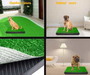 Bandeja de rejilla extraíble para interiores, alfombrilla de inodoro para mascotas de césped Artificial para entrenamiento, almohadilla para orinal para cachorros y perros - Product Image 6