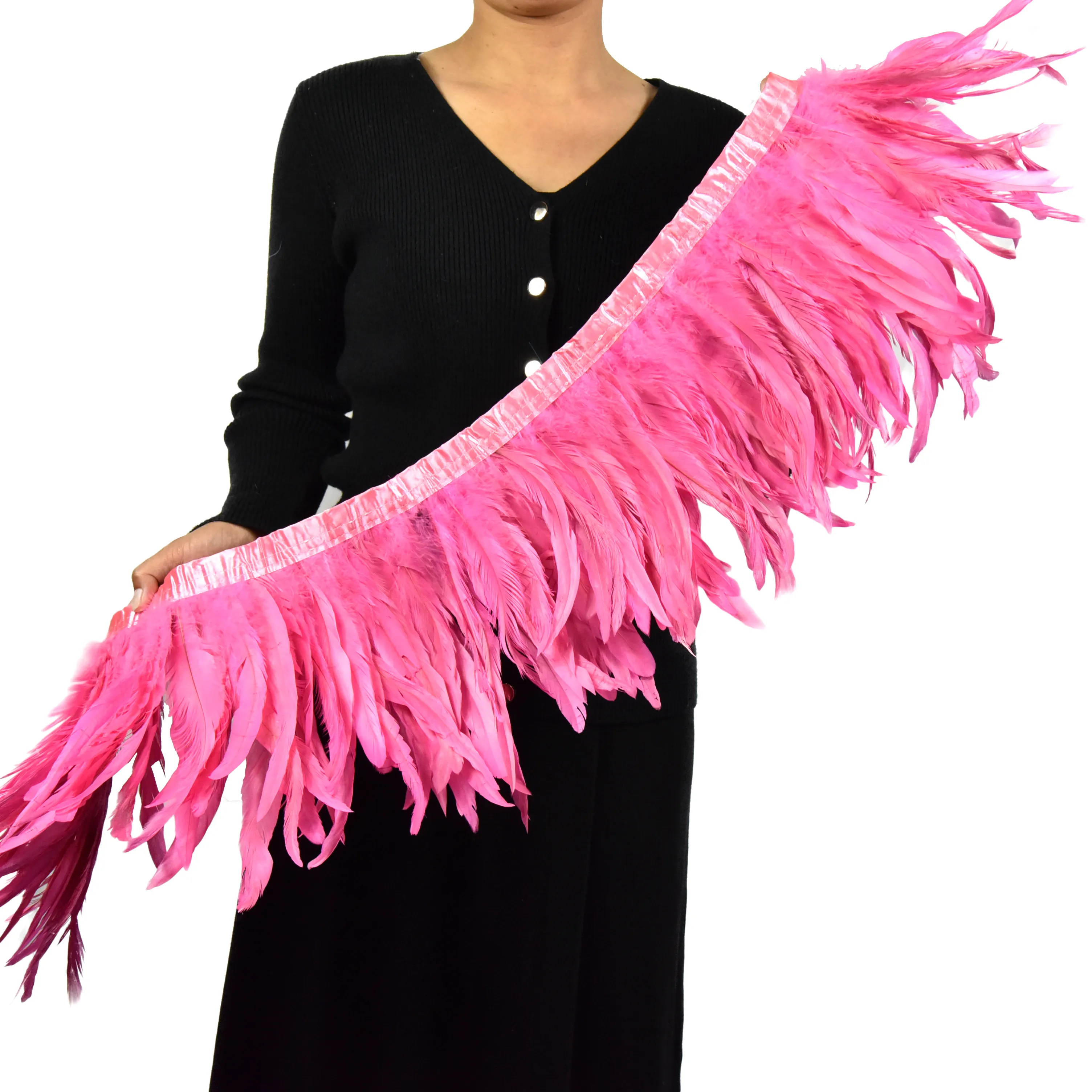 Cheap Popular Coque Tail Cheap Feather Fringe Trim Cheap Feather Trim