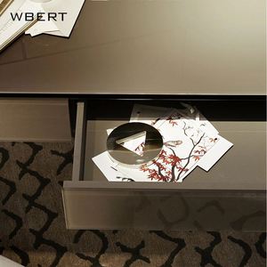 WBERT-Tocador moderno para dormitorio, tocador de maquillaje, moderno, minimalista, contemporáneo, luz, hotel, Luna, espejo, tocador - Product Image 6