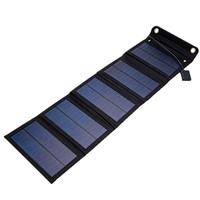 Panneau de charge solaire photovoltaïque monocristallin haute efficacité 8W/10W/12W, charge rapide, pour téléphone portable, extérieur, pliable en 5 sections