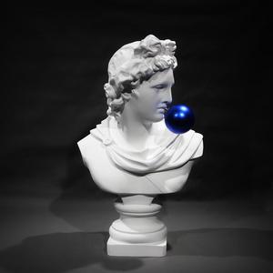 Venta al por mayor artes y artesanías escultura figura David cabeza sala de estar decoración Hotel red <span class=keywords><strong>tarjeta</strong></span> perforada <span class=keywords><strong>roja</strong></span> decoración belleza Chen - Product Image 5