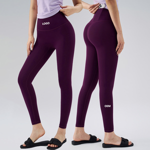 Leggings de yoga pour femmes, 35 couleurs, haute élasticité, séchage rapide, respirants, en spandex, pantalons de sport, sensation de peau nue, fitness, course à pied, pilates - Product Image 1