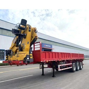 Semi-remorque grue à bras télescopique de 10 tonnes, 3 essieux, grue de levage fixe de 15 mètres - Product Image 1