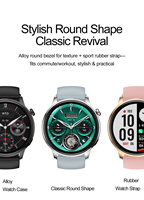 Montre connectée HK36 avec écran HD de 1,43 pouce, tracker d'activité, montre de sport, moniteur de fréquence cardiaque, étanche IP67, portable pour un usage quotidien