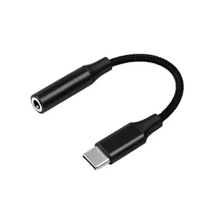 Usb C To 3.5mm Female Jack Connector Headset Headphone Adapter Earphone Mic Wired Aux Cable Male Type C To 3.5mm Audio Converter