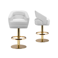 Tabouret de bar en cuir, mobilier de maison moderne, chaise haute pour table de bar, haute,