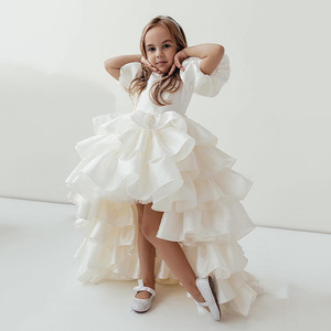 Vestido <span class=keywords><strong>de</strong></span> Fiesta <span class=keywords><strong>de</strong></span> <span class=keywords><strong>Primera</strong></span> Comunión Estilo Princesa MQATZ, Vestido <span class=keywords><strong>de</strong></span> Niña <span class=keywords><strong>de</strong></span> las Flores con Lazo Abullonado, Cuello Redondo, Estilo Formal - Product Image 4
