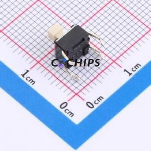 B3F-1050 Tactile Switch Through hole Component (THT)-4P,6x6mm Switch Single Pole Single Throw Rectangle Button 1N Through Hole - Product Image 2