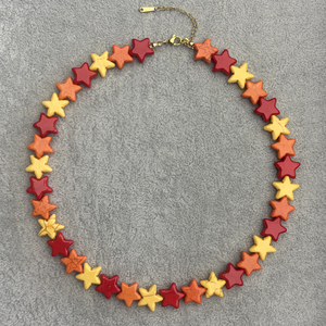 Nuova Collezione 2026: <span class=keywords><strong>Collana</strong></span> Artigianale con Perline Turchesi a Stella Arcobaleno da 15mm per Donne e Ragazze, Ideale per Vacanze Estive in Spiaggia - Product Image 5